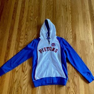 NWT Authentic Vintage Detroit Pistons zip-up hoodie.